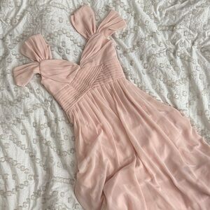 Lulu's Soft Pink Maxi Dress
